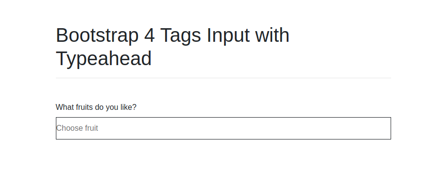 Codekutu Bootstrap Tags Input with Typeahead first output